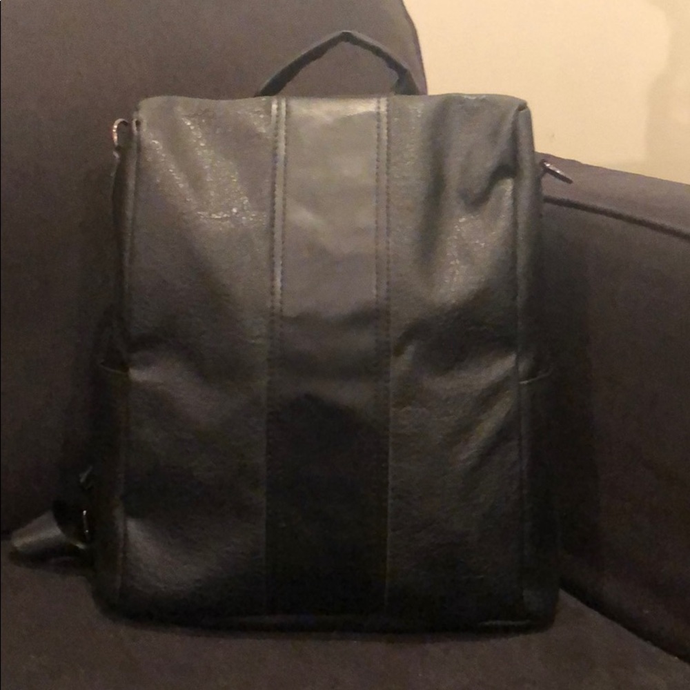 Mini black backpack